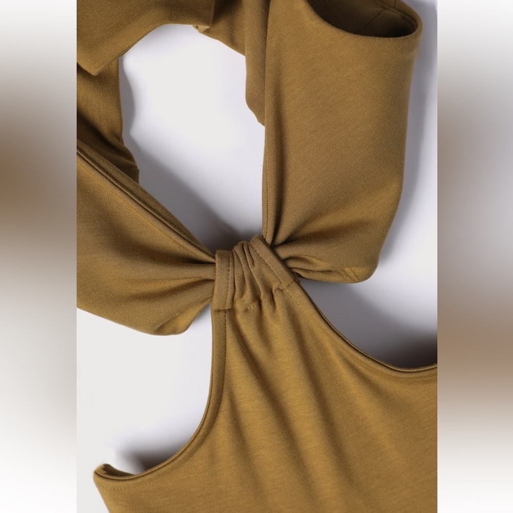 A9 - 479 Lulus Opening Night Olive Green Cutout Bodycon maxi dress size medium - Picture 7 of 14